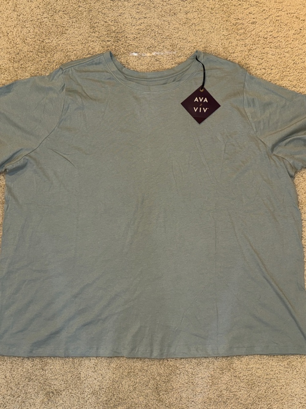 Ava & Viv Women’s White Short Sleeve Crew Tee - Picture 8 of 13